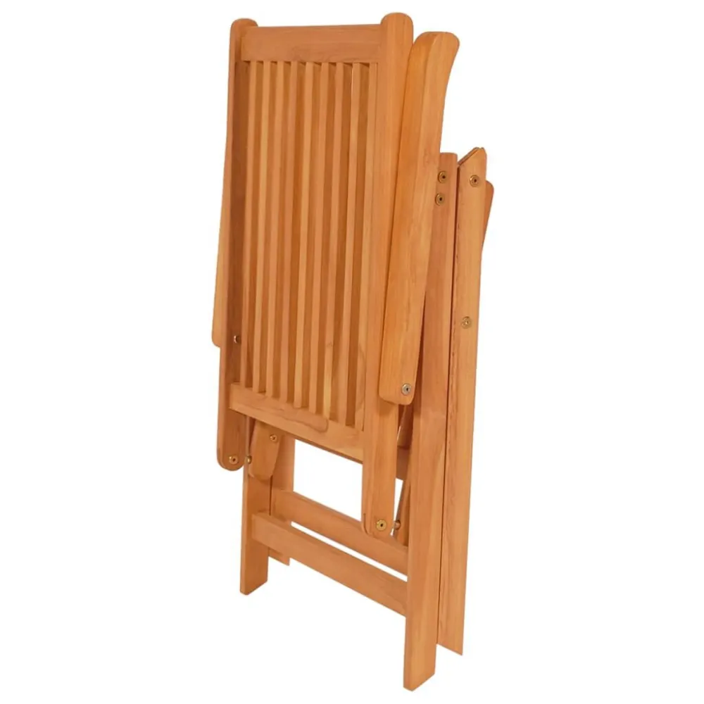 Sedie da Giardino 2 pz con Cuscini Neri Massello di Teak per Relax all'Aperto