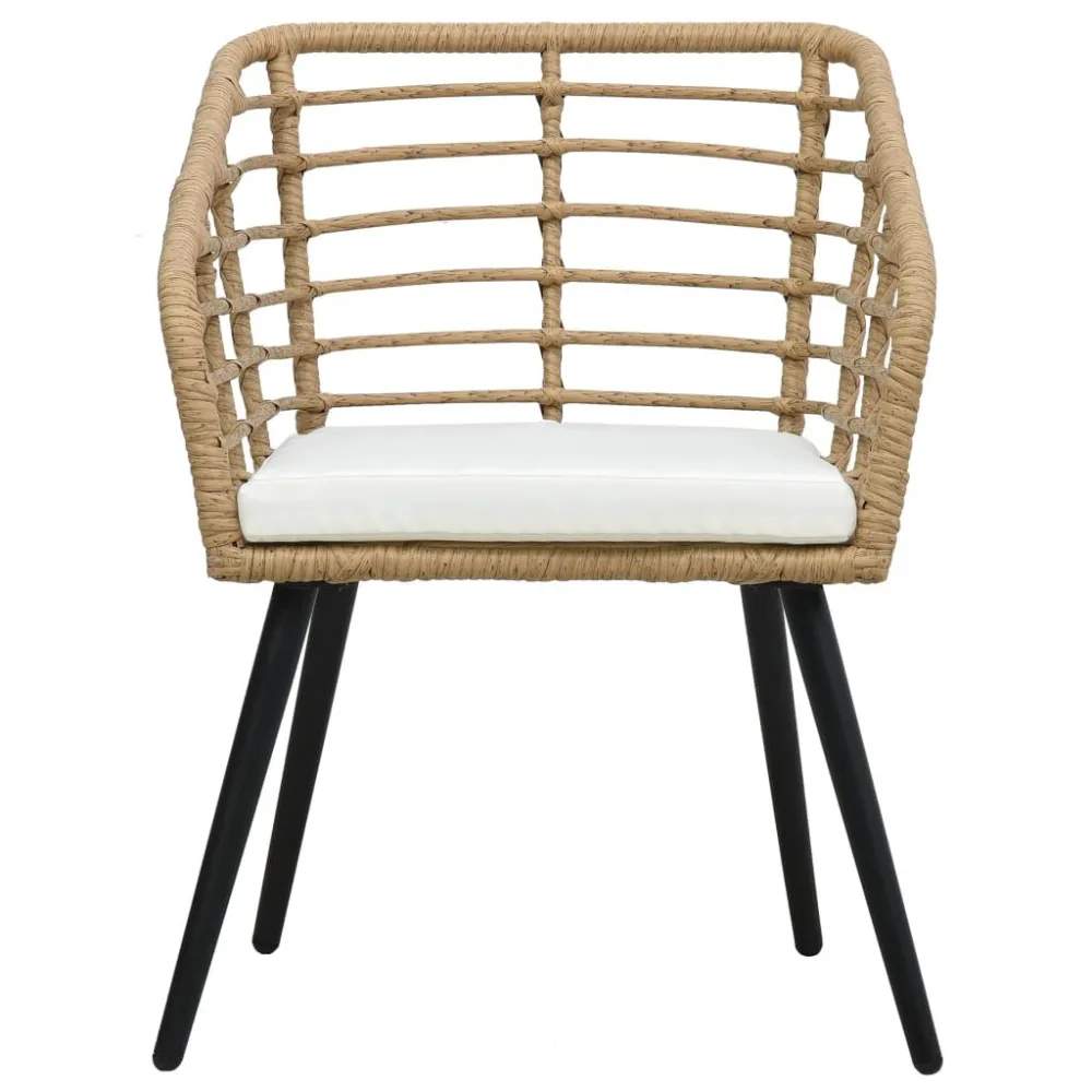 Sedie da Giardino 2 pz con Cuscini Polyrattan Rovere per Giardino e Spiaggia