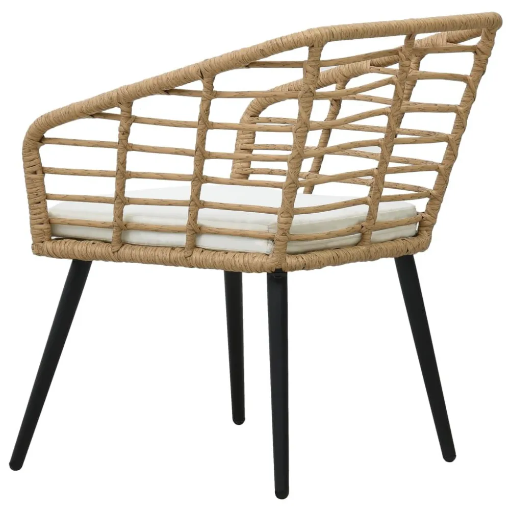 Sedie da Giardino 2 pz con Cuscini Polyrattan Rovere per Giardino e Spiaggia