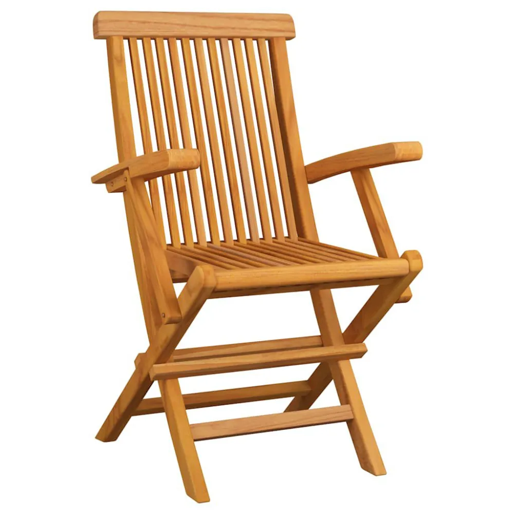 Sedie Giardino con Cuscini Verde Trasparente 3pz Legno Massello Teak per Giardino e Spiaggia