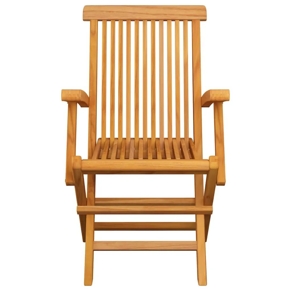 Sedie Giardino con Cuscini Verde Trasparente 3pz Legno Massello Teak per Giardino e Spiaggia