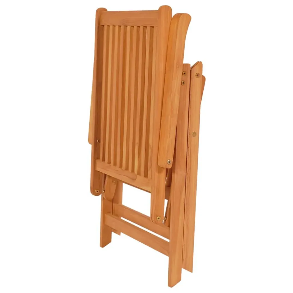 Sedie Giardino 2 pz con Cuscino Rosso Quadri Massello di Teak per Giardino e Spiaggia