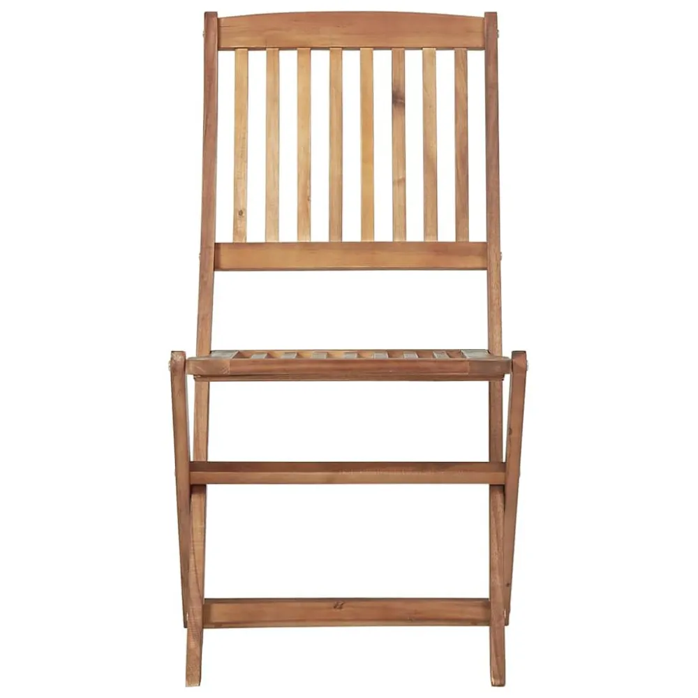 Sedie da Giardino Pieghevoli 8 pz con Cuscini Massello Acacia con Schienale Regolabile