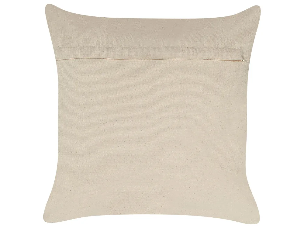 Set 2 Cotton Cushions Geometric Pattern 50 x 50 cm Silver OUJDA