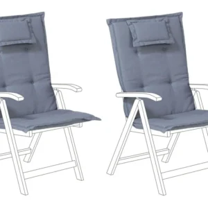 Set di 2 cuscini blu per TOSCANA/JAVA con Sistema di Montaggio Rapido