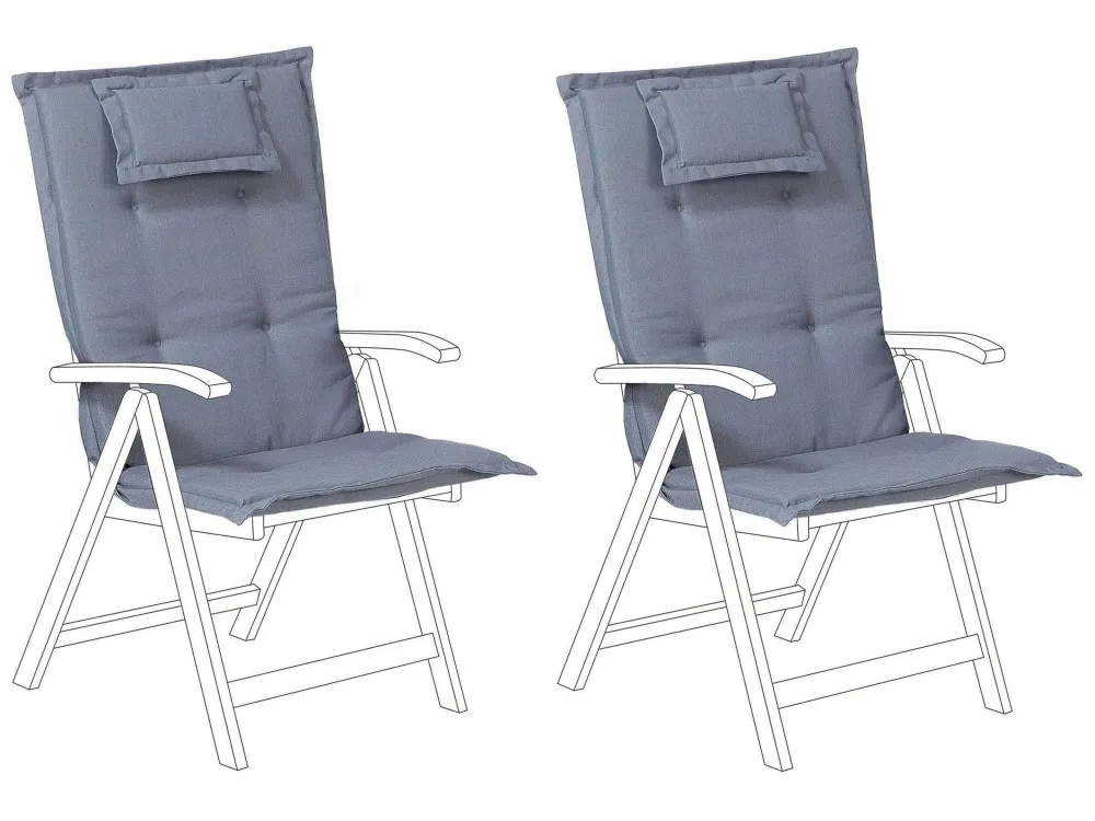 Set di 2 cuscini blu per TOSCANA/JAVA con Sistema di Montaggio Rapido