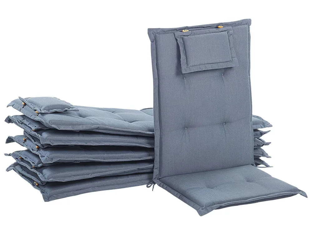 Set di 6 cuscini blu per TOSCANA/JAVA - Impermeabile e UV Resistente