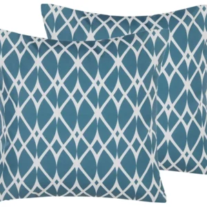 Set di 2 cuscini da esterno blu 45 x 45 cm ANAGNI | Pieghevole e Leggera