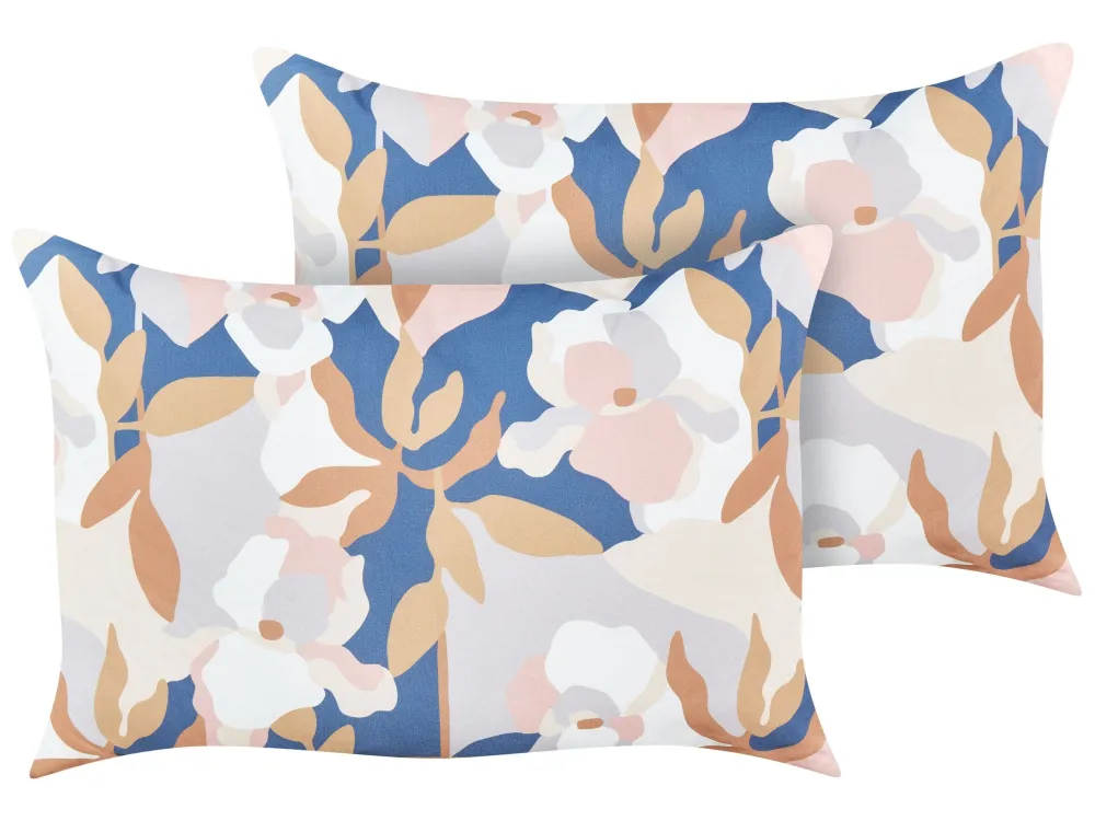 Set di 2 cuscini da esterno tessuto multicolore 40 x 60 cm VEREZZI con Cuscino Estraibile