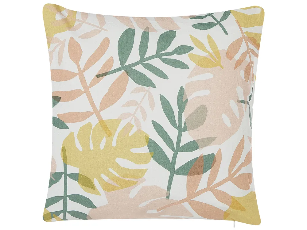 Set di 2 cuscini da giardino con motivo foglie 45 x 45 cm TEGEA per Relax all'Aperto
