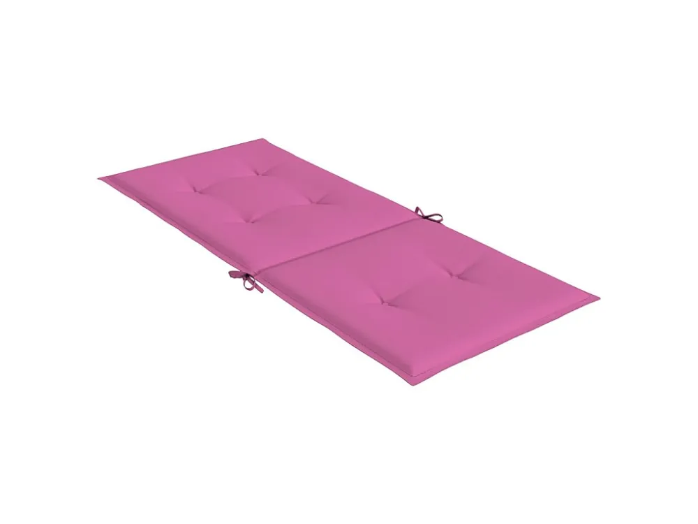 Set di 2 cuscini per sedia da giardino con schienale elevato, tessuto rosa