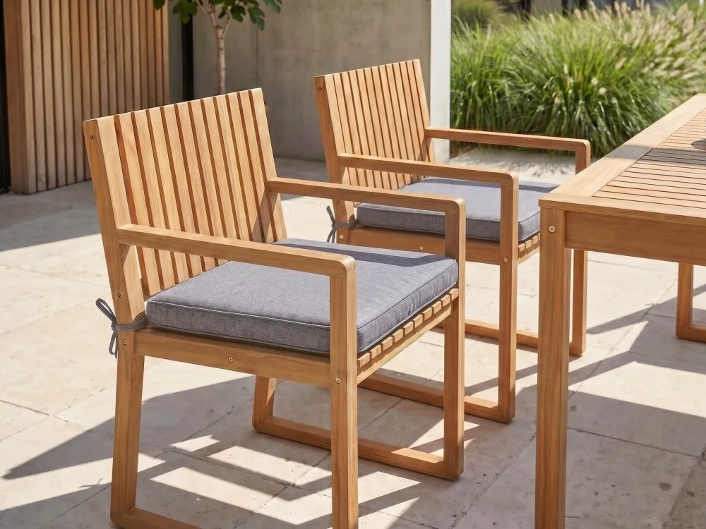 Set di cuscini per sedie da giardino grigio SASSARI Easy Storage