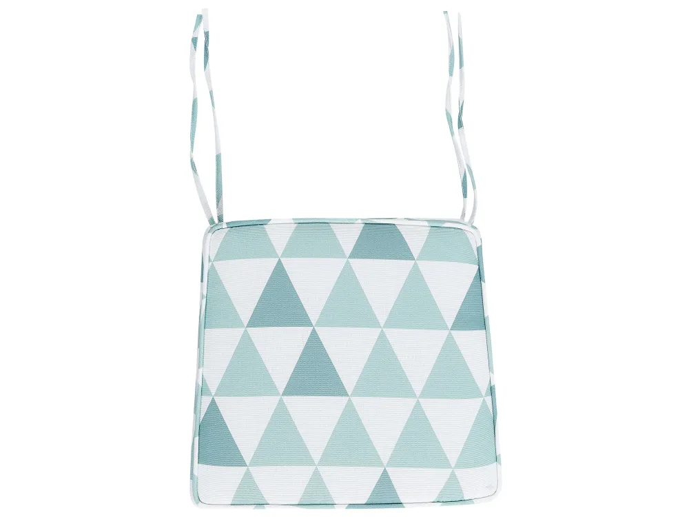 Set di 2 cuscini sedie da giardino azzurro e bianco 37 x 34 cm TERNI - Impermeabile e UV Resistente
