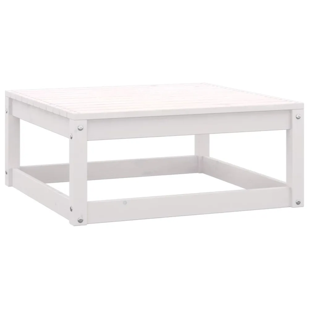 Set Divani da Giardino 10pz con Cuscini Massello di Pino Bianco Easy Storage