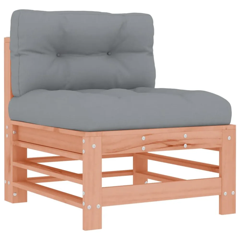 Set Divani Giardino 3pz con Cuscini Legno Massello di Douglas con Schienale Regolabile