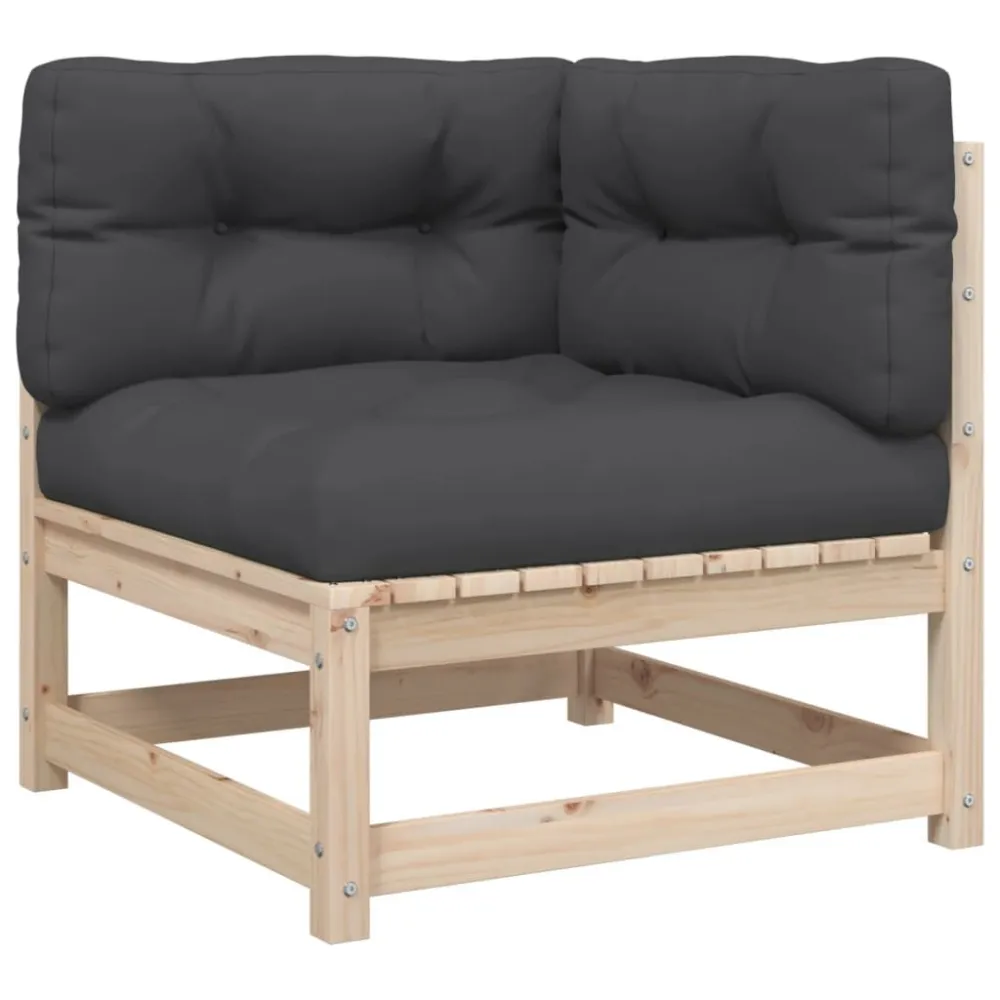 Set Divani Giardino 3 pz con Cuscini Legno Massello di Pino Easy Storage