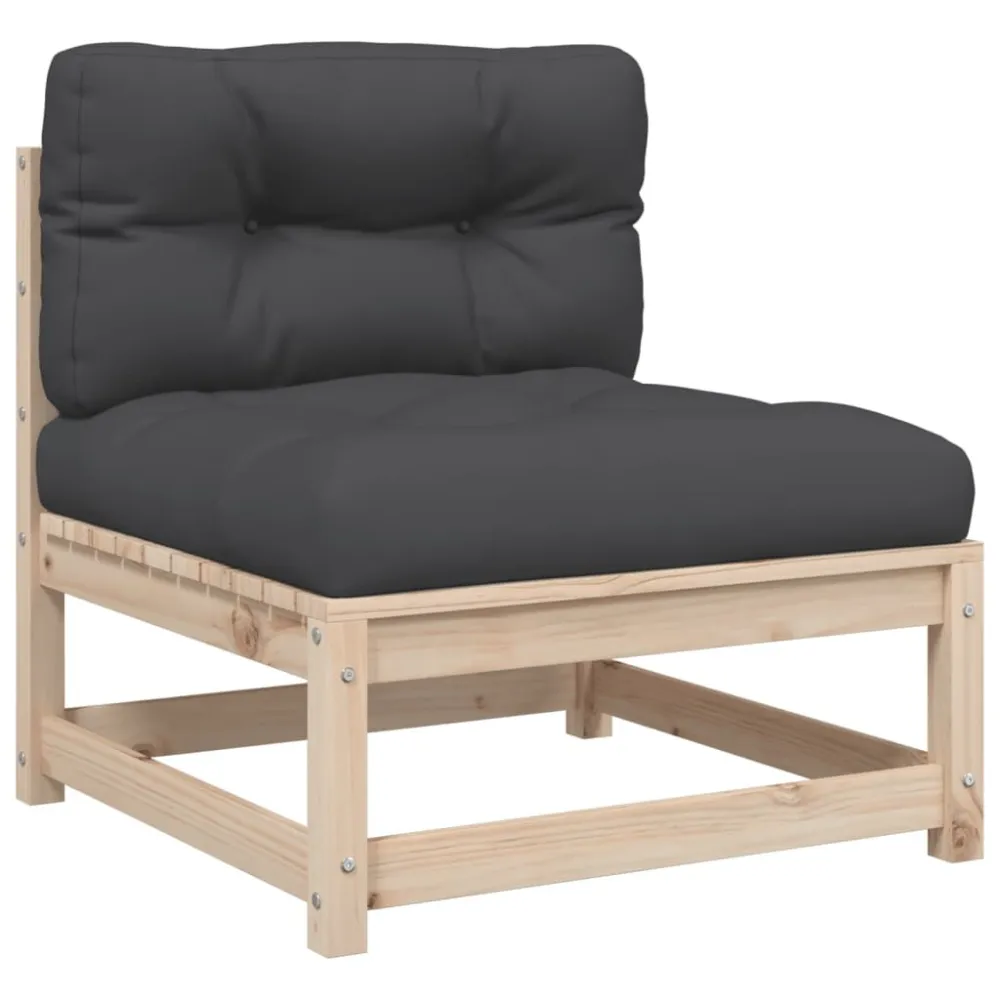 Set Divani Giardino 3 pz con Cuscini Legno Massello di Pino Easy Storage