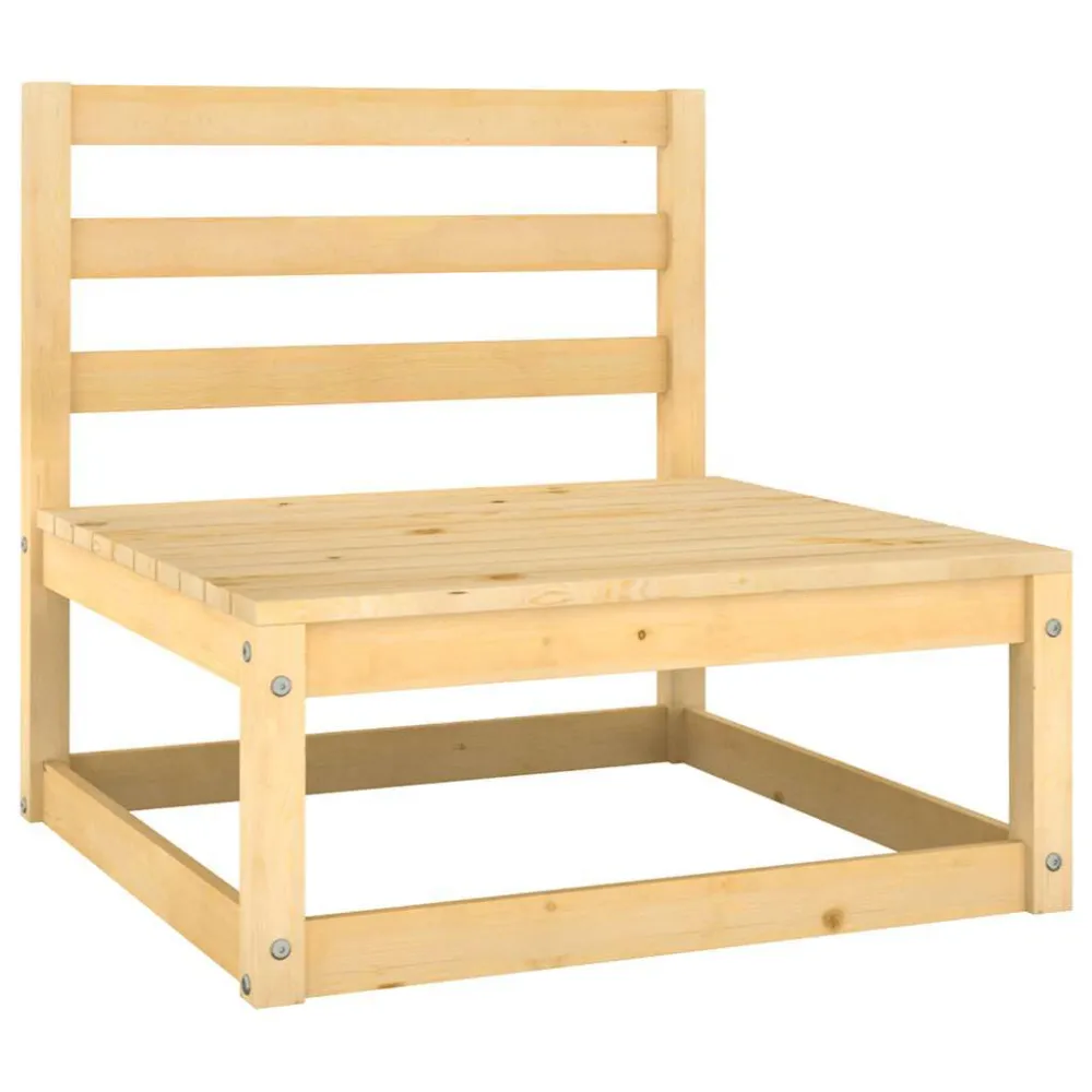 Set Divani da Giardino 2 pz con Cuscini Legno Massello Pino con Sistema di Montaggio Rapido