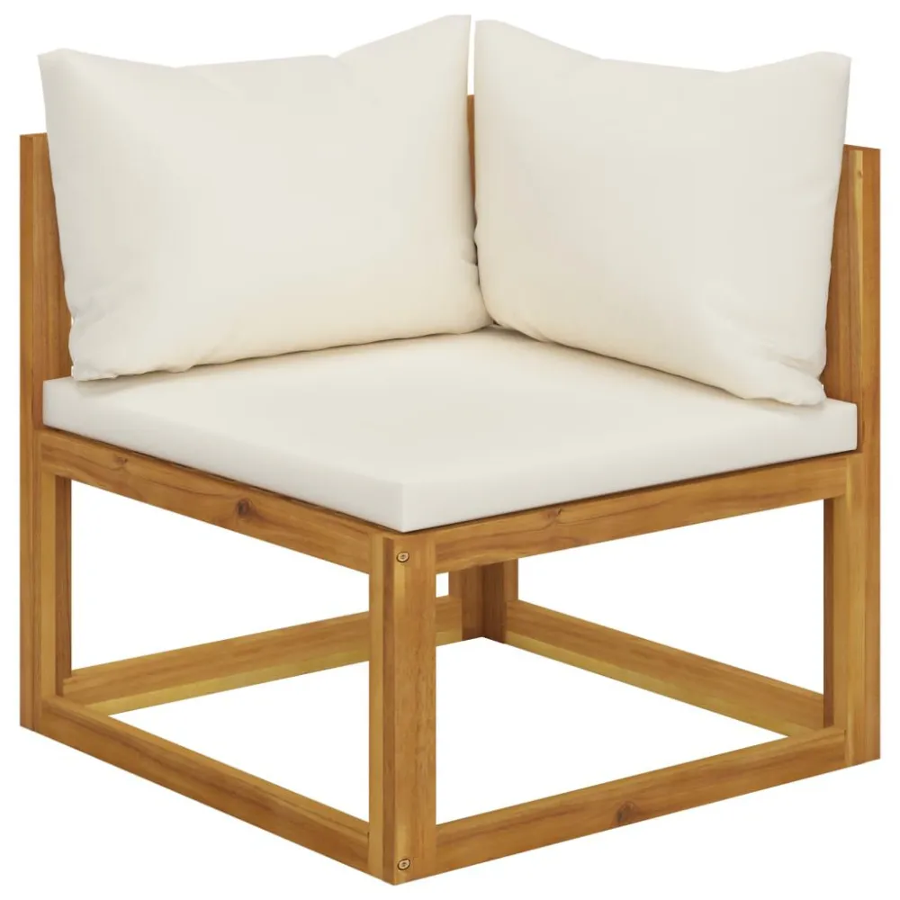 Set Divani Giardino 6 pz con Cuscini Legno Massello di Acacia | Pieghevole e Leggera