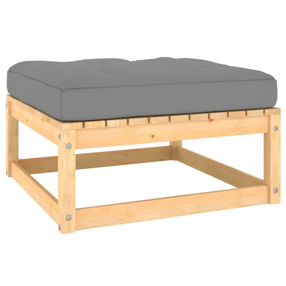 Set Divani Giardino 12 pz con Cuscini Legno Massello di Pino Materiale Alluminio Anodizzato