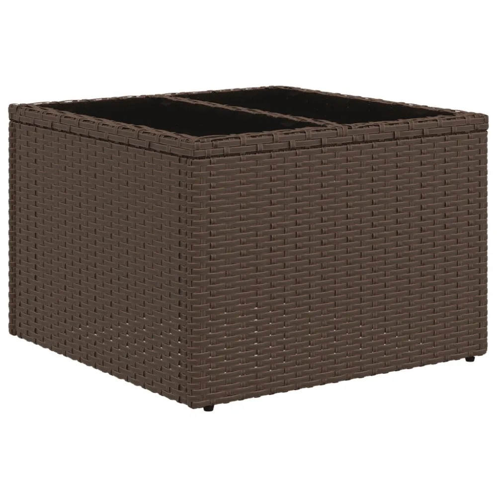 Set Divani da Giardino 13 pz con Cuscini Marrone Polyrattan Easy Storage