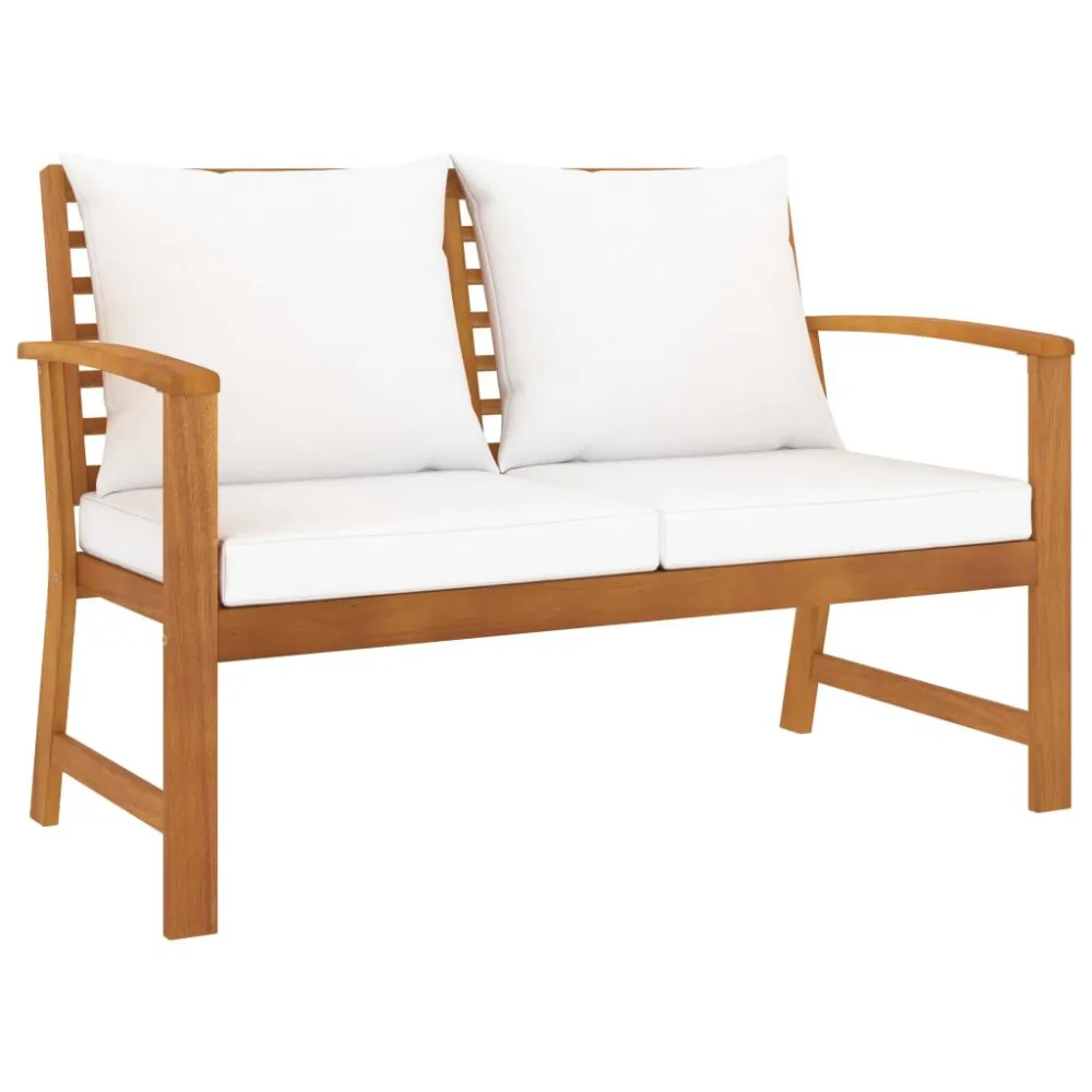 Set Divani da Giardino 3 pz con Cuscini Massello di Acacia Easy Storage