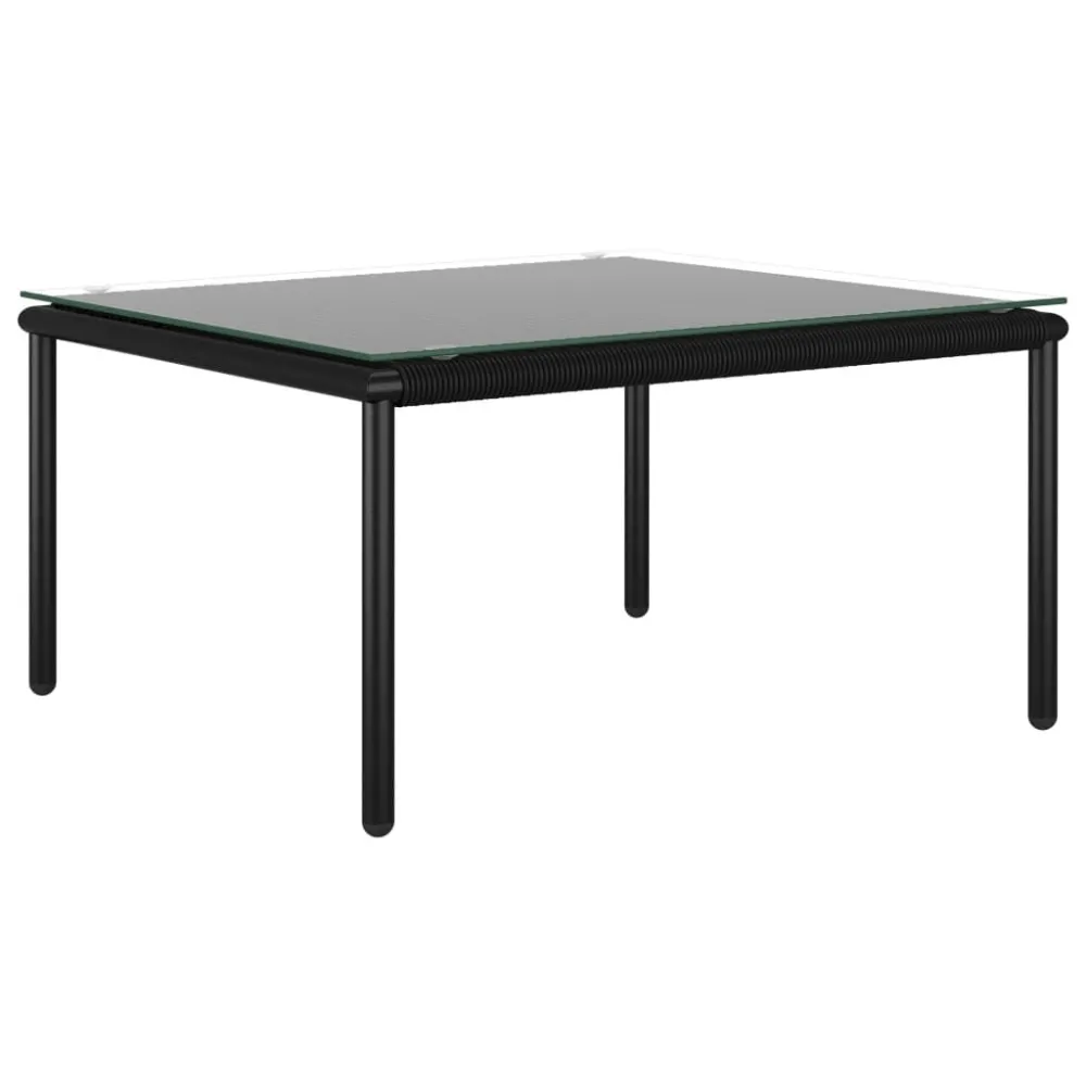 Set Divani da Giardino 6 pz con Cuscini Neri PVC Materiale Alluminio Anodizzato