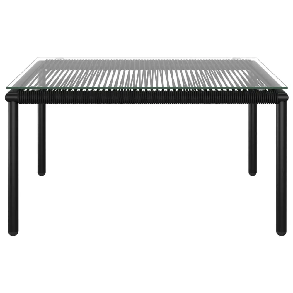 Set Divani da Giardino 6 pz con Cuscini Neri PVC Materiale Alluminio Anodizzato