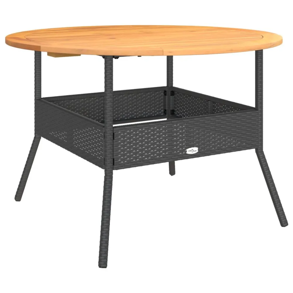 Set Divani da Giardino 2 pz con Cuscini Polyrattan Nero per Giardino e Spiaggia