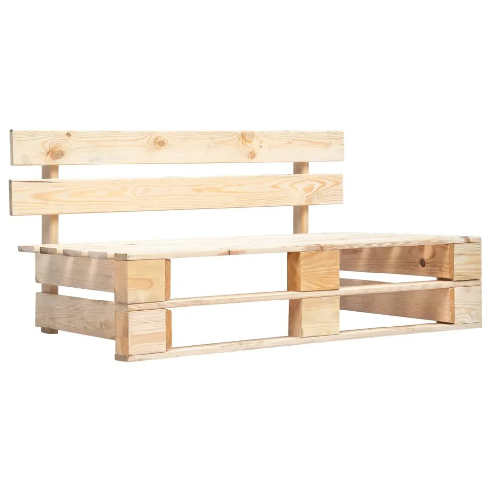 Set Divani Pallet con Cuscini 4 pz Pino Impregnato con Portabicchiere Integrato