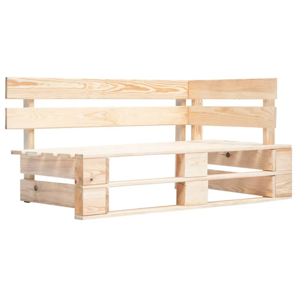 Set Divani Pallet con Cuscini 4 pz Pino Impregnato con Portabicchiere Integrato