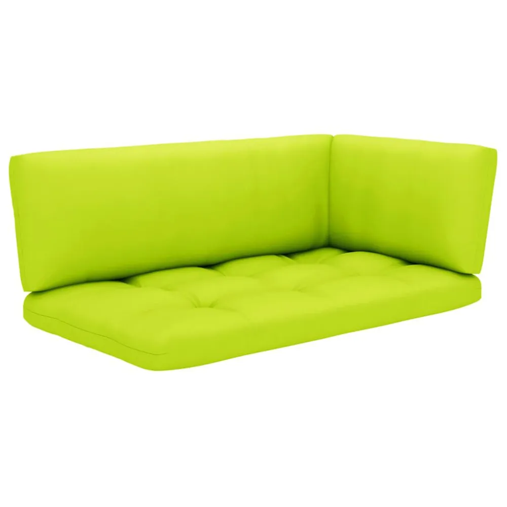 Set Divani Pallet con Cuscini 4 pz Pino Impregnato con Portabicchiere Integrato