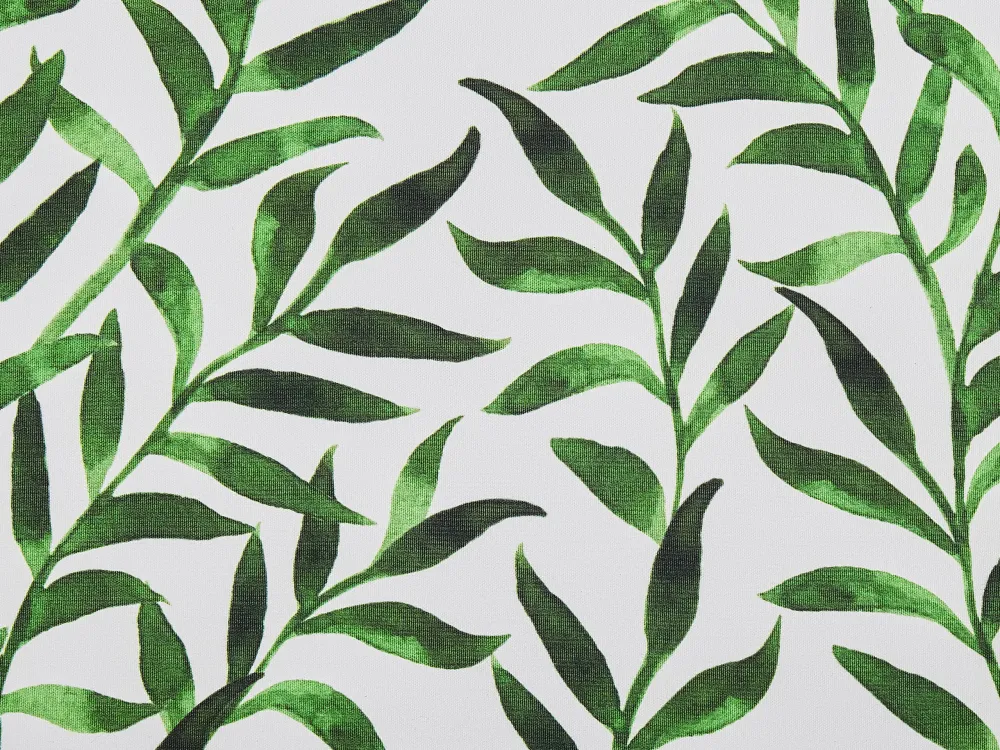 Set 2 Garden Chair Replacement Fabrics Leaf Pattern CINE | Pieghevole e Leggera