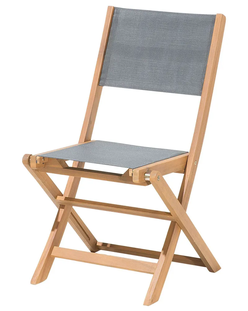 Set 2 Garden Chairs CESANA Acacia Wood Light Wood | Pieghevole e Leggera