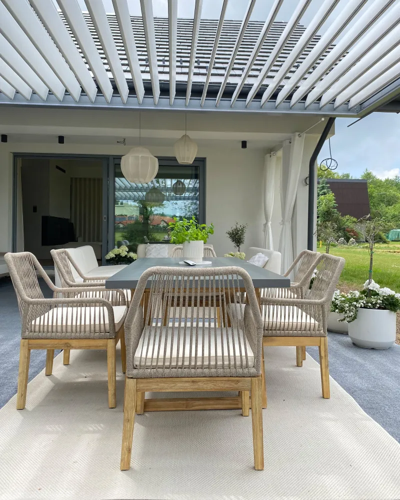 Set 2 Garden Chairs Cushions OLBIA Panna