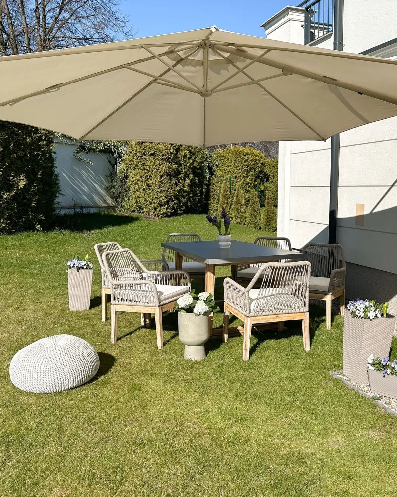 Set 2 Garden Chairs Cushions OLBIA Synthetic Material Sabbia