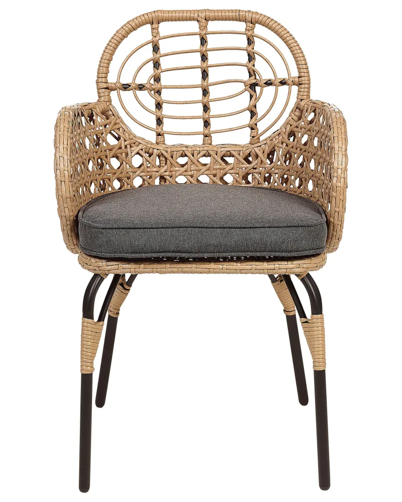 Set 4 Garden Chairs Cushions PRATELLO PE Rattan Puro Colori Vivaci