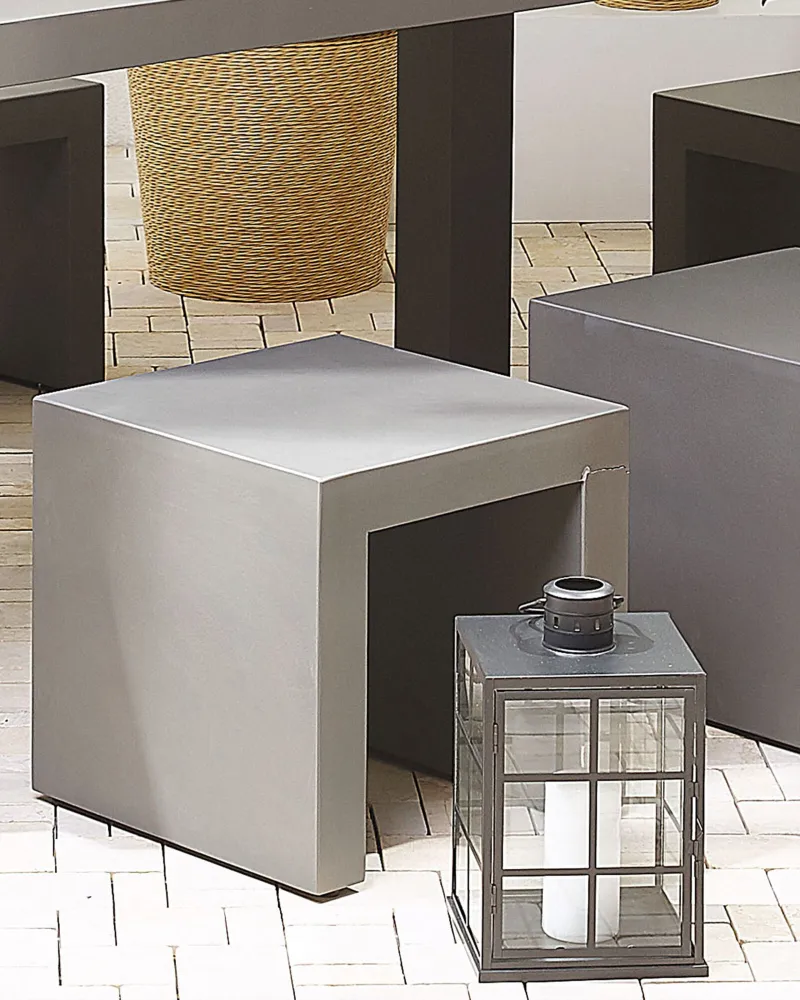 Set 2 Garden Chairs TARANTO Concrete Grey con Schienale Regolabile