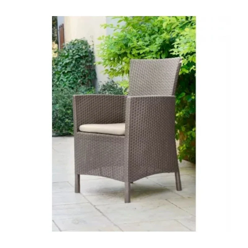 Set da giardino con cuscini cappuccino Iowa Balcony Keter Materiale Alluminio Anodizzato