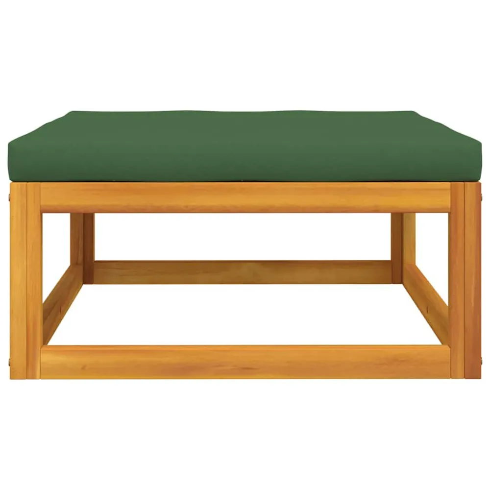 Set Mobili da Giardino 3pz con Cuscini Legno Massello di Acacia con Cuscino Estraibile