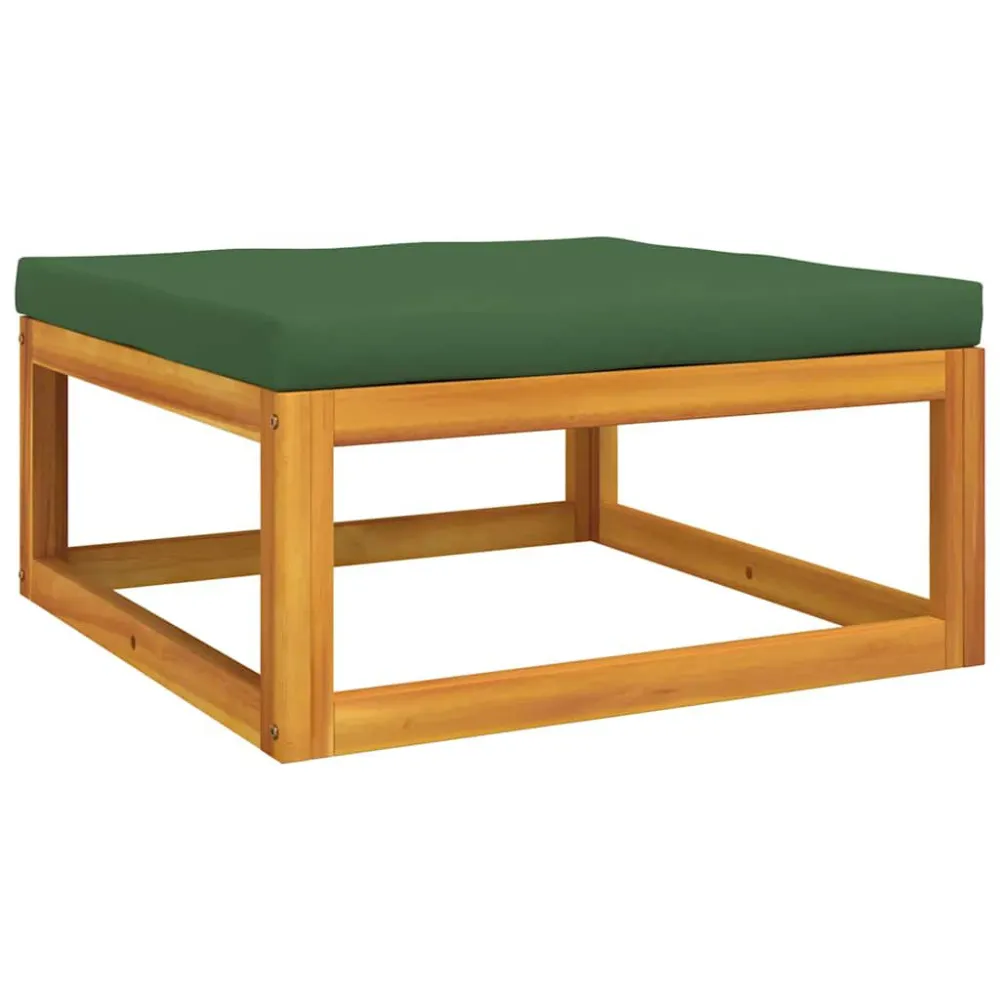 Set Mobili da Giardino 3pz con Cuscini Legno Massello di Acacia con Cuscino Estraibile