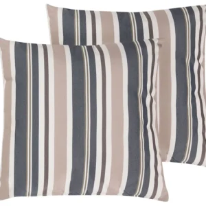 Set 2 Outdoor Cushions 40 x 40 cm Blue and Sabbia KASTOS