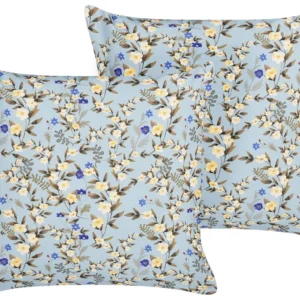 Set 2 Outdoor Cushions Floral Motif 45 x 45 cm Blue VALLORIA con Struttura Acciaio