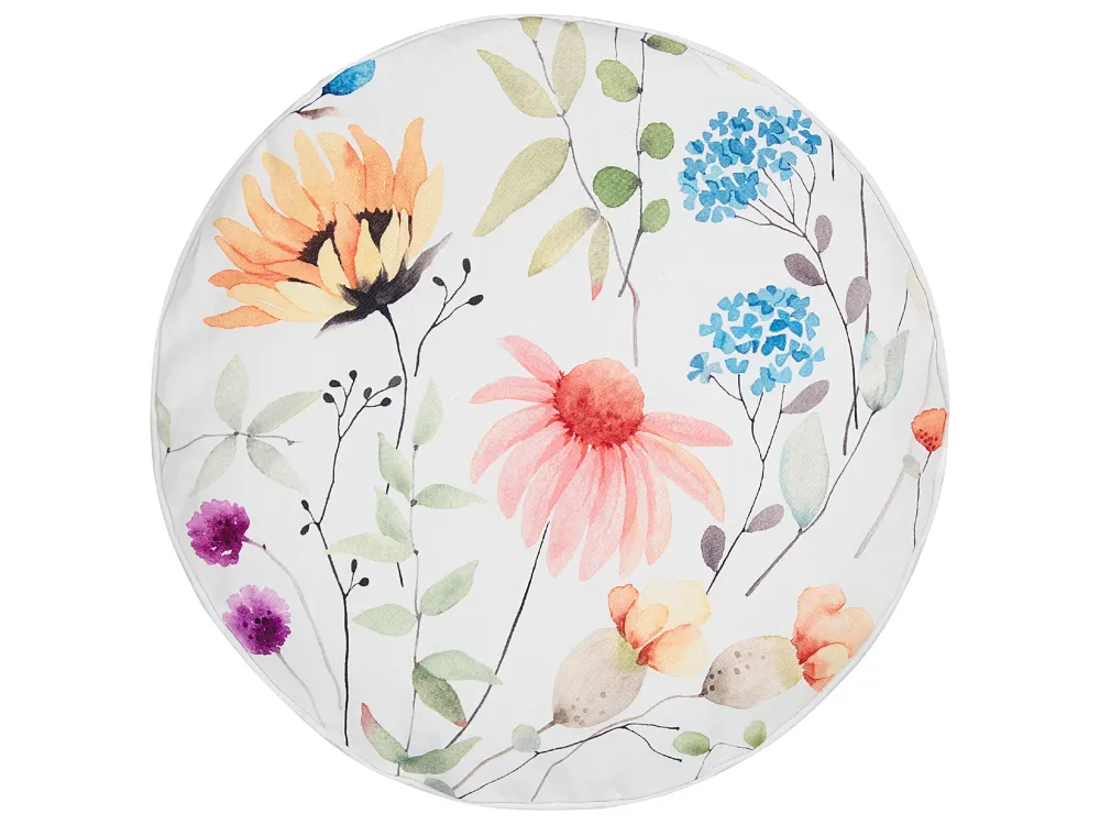 Set 2 Outdoor Cushions Floral Pattern ⌀ 40 cm Multicolour MONESI