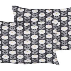 Set 2 Outdoor Cushions Geometric Pattern 40 x 60 cm Grey VALSORDA