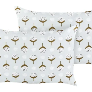 Set 2 Outdoor Cushions Geometric Pattern 40 x 60 cm Light Green CUNEO