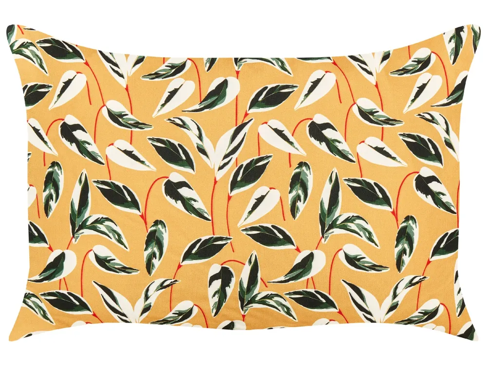 Set 2 Outdoor Cushions Leaf Motif 40 x 60 cm Multicolour TAGGIA