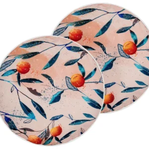 Set 2 Outdoor Cushions Leaf Motif ⌀ 40 cm Multicolour PIALPETTA