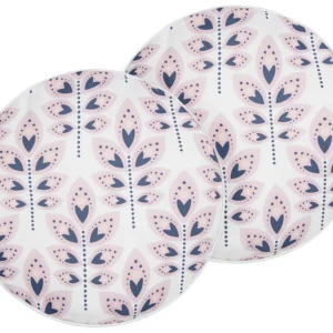 Set 2 Outdoor Cushions Leaf Motif ⌀ 40 cm Panna TORRETTA