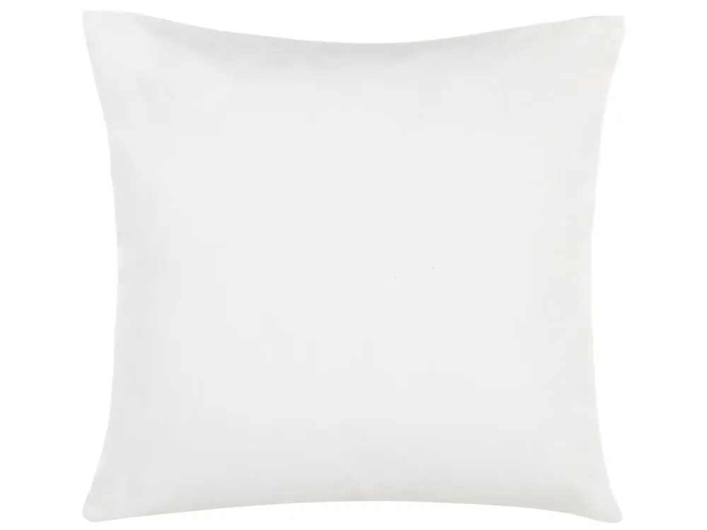 Set 2 Outdoor Cushions Leaf Motif 45 x 45 cm Teal Blue and White TREBBO